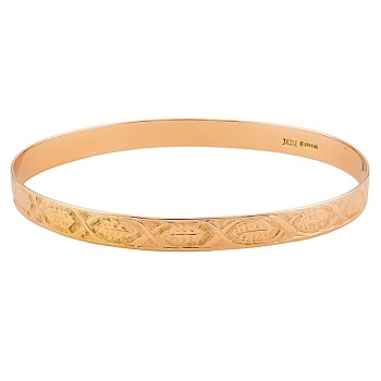 9ct gold 11.4g Slave Bangle